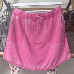 New w/out tag Athletic Drawstring Waist Pink Mini Skirt Trendy Sport Fall Winter